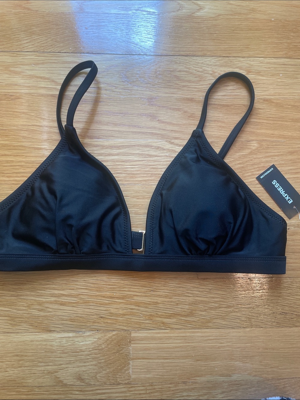 NWT New with Tags Express Women’s Black Triangle Bikini Top Swimwear